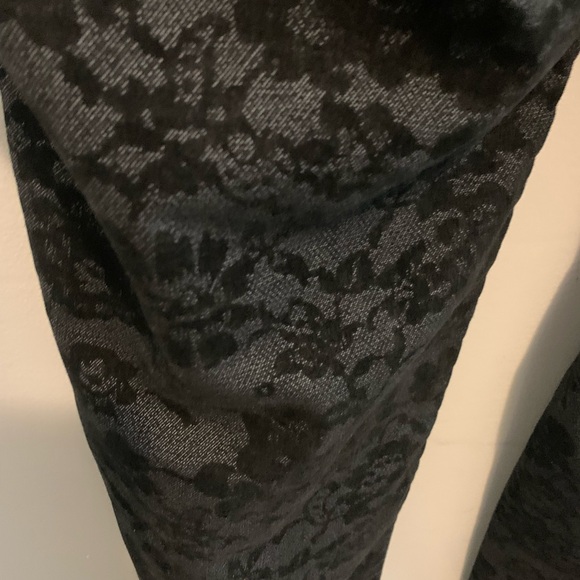 Vintage 90s-Y2K- Black Lace Wide Leg Jeans.Grunge - Picture 10 of 15